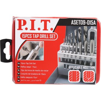  Набор сверл P.I.T. ASET09-015A 15 предметов 
