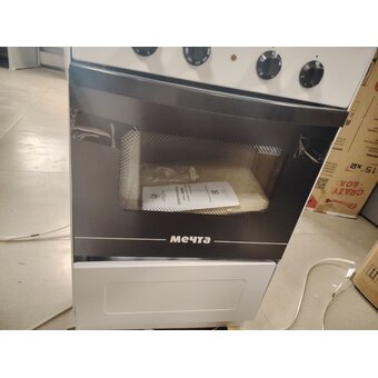  УЦ Кухонная плита Мечта 251Ч белая (плохая упаковка, скол эмали, замена ручки) 