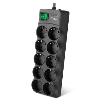  Сетевой фильтр SVEN SF-10E-16 1,8м черный 