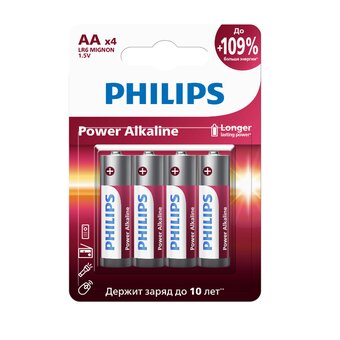  Батарейка AA Philips LR06-4BL Power (Б0062746) 