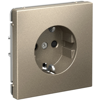  Розетка Systeme electric Artgallery GAL000545S с заземлением со шторками, 16А, механизм, быстрозажимные клеммы, шампань 