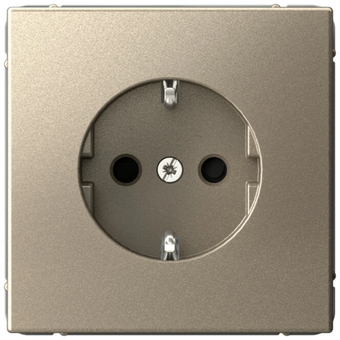  Розетка Systeme electric Artgallery GAL000545S с заземлением со шторками, 16А, механизм, быстрозажимные клеммы, шампань 