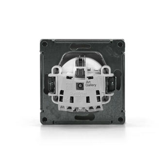  Розетка Systeme electric Artgallery GAL000545S с заземлением со шторками, 16А, механизм, быстрозажимные клеммы, шампань 