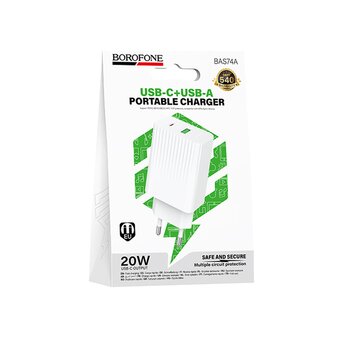  СЗУ BOROFONE BAS74A PD20W+QC3.0 белый 