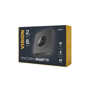 Смарт-ТВ приставки Perfeo Smart TV Box PF_A4559 Vision 2/8" Allwinner H618 Android 12, 2Gb/8Gb Пульт Bluetooth 