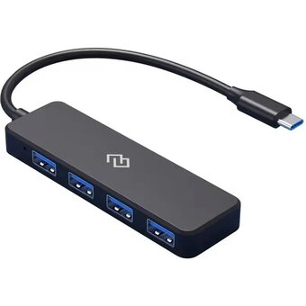  Разветвитель USB-C Digma DHUB-4USB-C-2.0 4порт черный 