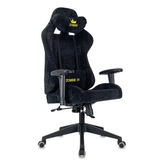  Кресло игровое Zombie 51 черный Light-20 крестов. пластик 