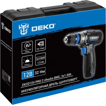  Дрель-шуруповерт Deko ZKCD12V Pro (084-1013) 