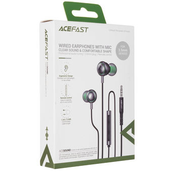  Наушники ACEFAST L4 3.5Mm In-Ear Wired Earphones With Mic Black 