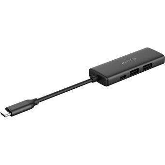  Разветвитель USB-C A4Tech DST-40C 2порт серый 