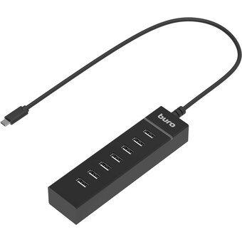  Разветвитель USB-C Buro BPH-C-P107 (BU-USBC-HUB-7U2) 7порт черный 