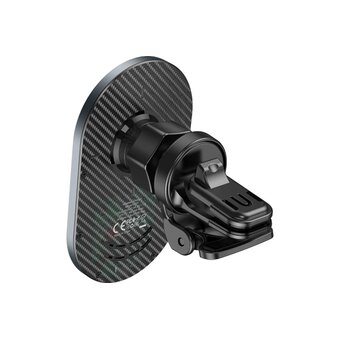  Автодержатель Hoco CA91 Magic magnetic wireless fast charging car holder black 