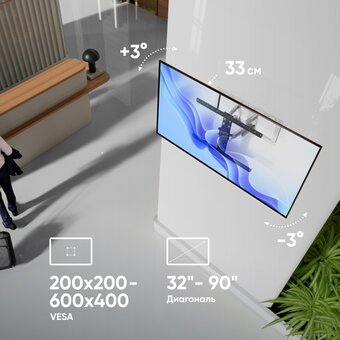  Кронштейн ONKRON SM6-BW чёрно-белый 