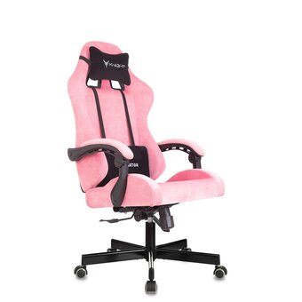  Кресло игровое Knight Terminator розовый Velvet 36 крестов. металл 