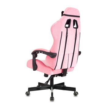  Кресло игровое Knight Terminator розовый Velvet 36 крестов. металл 