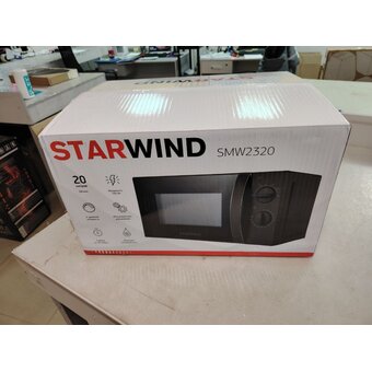  УЦ Микроволновая печь Starwind SMW2320 черный (плохая упаковка, царапина на корпусе) 
