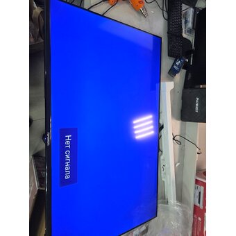  УЦ Телевизор TOPOMAX TM55UDSBK черный (плохая упаковка, б/у, нет крепежа ножек, полоса на экране) 