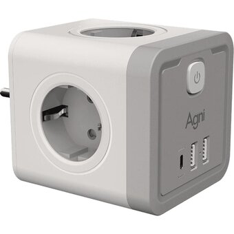  Разветвитель AGNI TP-WJ3U4E-C-white 