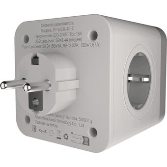  Разветвитель AGNI TP-WJ3U4E-C-white 