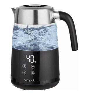  Электрочайник Vitek VT-WK1044 черный/серебристый 
