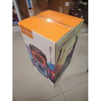  УЦ Портативная колонка HOCO BS53 Manhattan wireless dual mic outdoor черный (плохая упаковка, регулятор громкости работает с перебоями) 