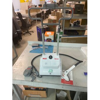  УЦ Отпариватель MIE Deluxe 380638 белый (плохая упаковка, б/у, нет документации, ремонт контактов утюжка) 