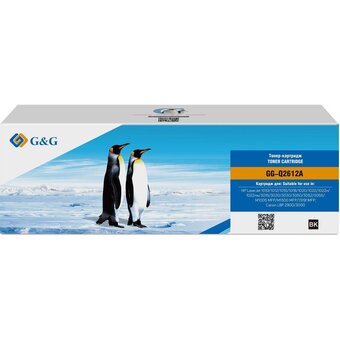  Картридж лазерный G&G GG-Q2612XL черный 6000стр для HP LJ 1010/1012/1015/1018/1020/1022/1022n/1022nw/3015/3020 