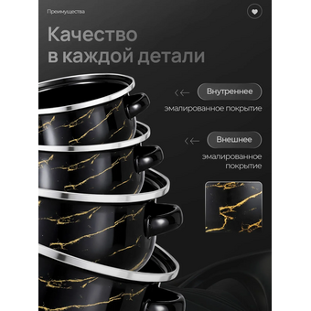  Набор мини-кастрюль Zeidan Z-80801 Naft 8 предм 