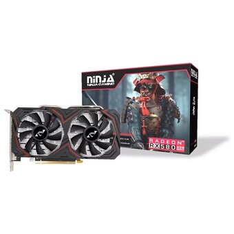  Видеокарта Ninja (Sinotex) RX580 4GB (AJRX58045F) GDDR5 256bit DVI DP HDMI 2Fan RTL 