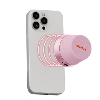  Портативная колонка MOMAX BS6HKP 1-Vibe Go Magnetic Wireless Speaker Pink 