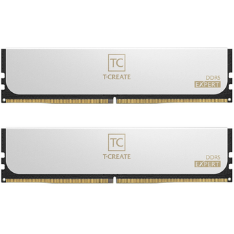  ОЗУ TEAMGROUP T-Create Expert (CTCWD5128G6400HC42CDC01) 128GB (2x64GB) DDR5 6400MHz CL42 (42-52-52-102) 1.25V / White 