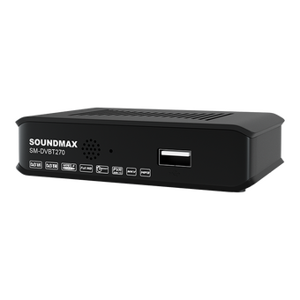  Цифровая ТВ приставка SOUNDMAX SM-DVBT270(черный) 