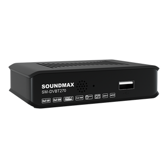  Цифровая ТВ приставка SOUNDMAX SM-DVBT270(черный) 