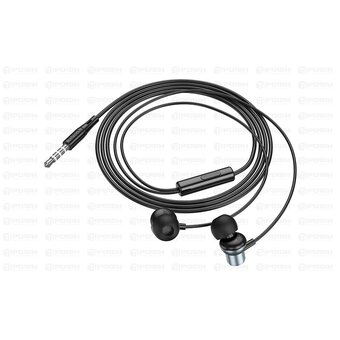  Проводные наушники HOCO M110 Encourage, Jack 3.5mm, 1.2 м, серый металлик 