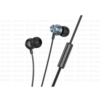  Проводные наушники HOCO M110 Encourage, Jack 3.5mm, 1.2 м, серый металлик 