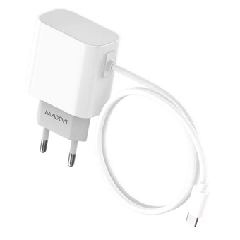  СЗУ Maxvi CHL-240T 2.4A, with Type-C cable, white 