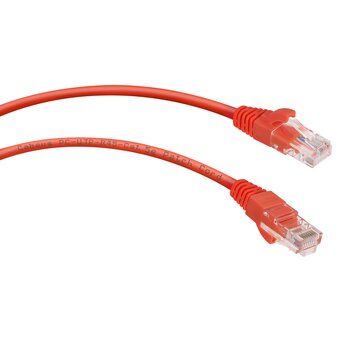  Патч-корд Cabeus PC-UTP-RJ45-Cat.5e-1m-RD неэкранированный, красный 