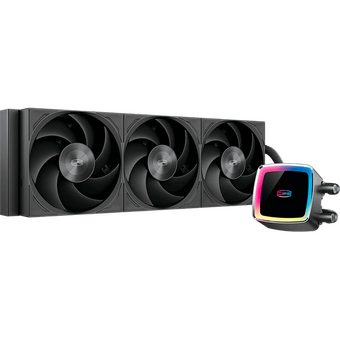  СВО PcCooler DE360 Max BK Black (300W, 360mm, ARGB Pump, Fans 3x120mm, 66CFM, 34.3dBA, 2200RPM/ height 54mm) 