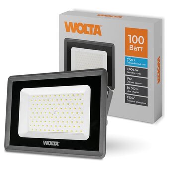  Прожектор светодиодный WOLTA WFL-100W/06 100Вт 5700К IP65 