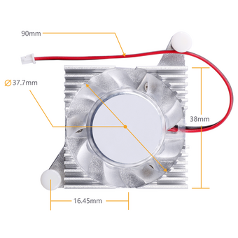  Универсальный радиатор с вентилятором охлаждения Orange Pi (для Orange Pi 5 Plus, OrangePi 5 v1.3.2) 