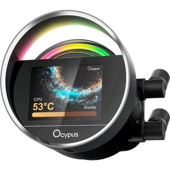  СВО Ocypus Sigma L36 BK ARGB, 360mm, LCD Pump 2.4", 3x120mm ARGB fans, LGA115X/1200/1700/18XX, AM4/AM5 