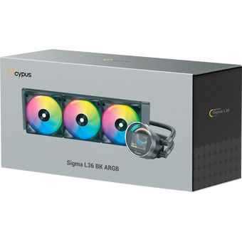  СВО Ocypus Sigma L36 BK ARGB, 360mm, LCD Pump 2.4", 3x120mm ARGB fans, LGA115X/1200/1700/18XX, AM4/AM5 