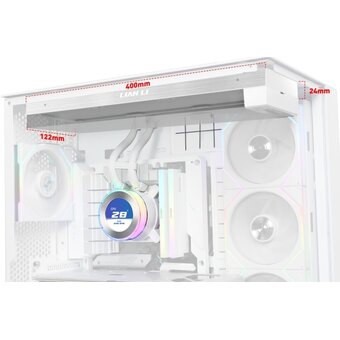  СВО Lian Li HydroShift II LCD-C 360N (GHS2LCD36W White) (G89.GHS2LCD36W.R0) / W/O Fans 