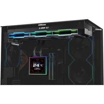 СВО Lian Li HydroShift II LCD-S 360TL (GHS2LCDS36TB Black) (G89.GHS2LCDS36TB.R0) / 3.4" IPS LCD / 3x120mm ARGB PWM Fans 