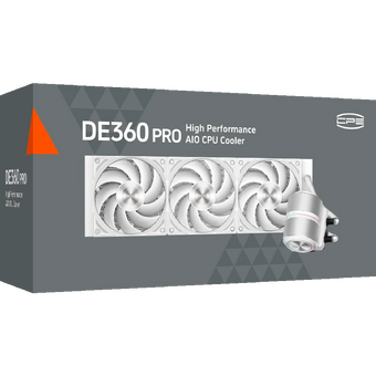  СВО PcCooler DE360 Pro WH White (300W, 360mm, ARGB Pump, Fans 3x120mm, 86.73CFM, 32dBA, 2200RPM/ height 57mm) 