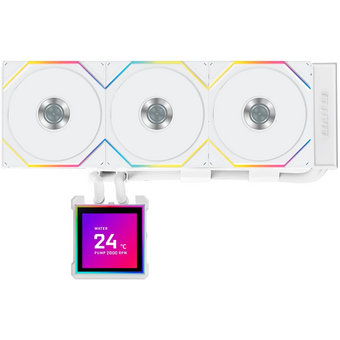  СВО Lian Li HydroShift II LCD-S 360TL (GHS2LCDS36TW White) (G89.GHS2LCDS36TW.R0) / 3.4" IPS LCD / 3x120mm ARGB PWM Fans 