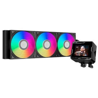  СВО PcCooler GT360M ARGB Display BK Black (300W, 360mm, LED temp., Fans 3x120mm, 75.8CFM, 33.7dBA, 2200RPM) 