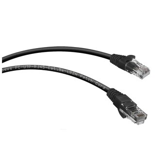  Патч-корд Cabeus PC-UTP-RJ45-Cat.5e-1.5m-BK-LSZH неэкранированный, черный 