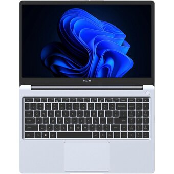  Ноутбук TECNO MegaBook K15SFA (71005000540-Win11) AMD Ryzen 7 7735HS/16Gb/SSD1Tb/15.6"/IPS/FHD/1920x1080/60Hz/Silver/1.7kg 