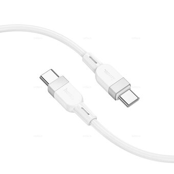  Дата-кабель HOCO X109 Energy 60W silicone charging data cable Type-c to Type-c (L-1M) White 